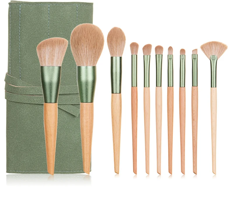 Beech wood makeup brush
