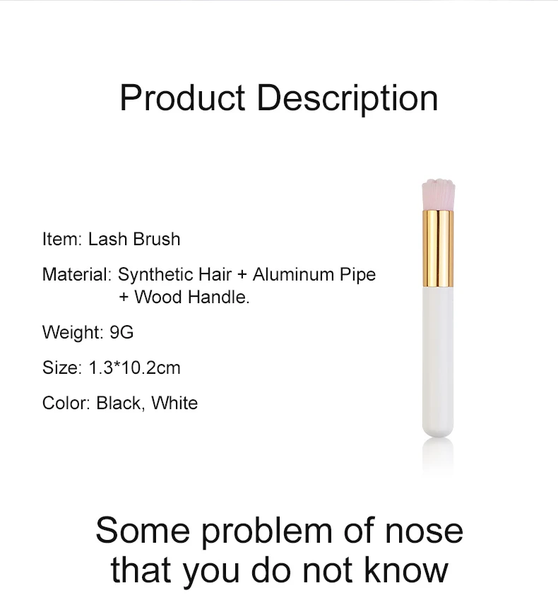 Wooden handle lash cleaning brush