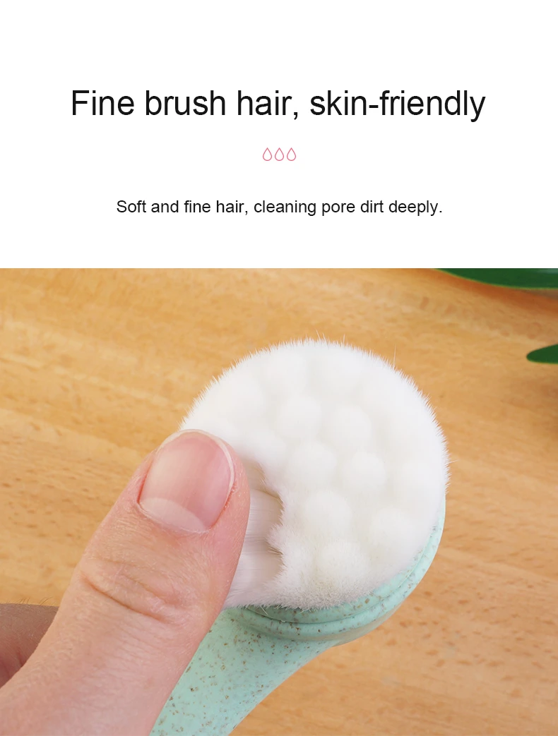 Wheat straw face cleaning brush