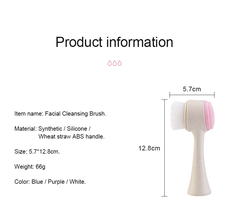 Wheat straw face cleaning brush